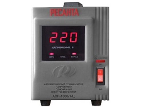 Стабилизатор напряжения Ресанта АСН-1000/1-Ц, до 1кВт фото Стабилизатор напряжения Ресанта АСН-1000/1-Ц, до 1кВт картинка